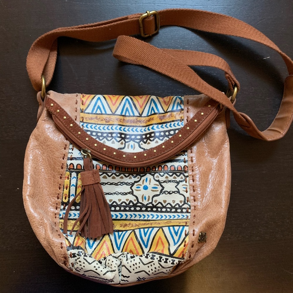 The Sak Aztec Print, Light Brown Leather Purse